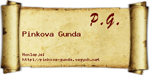 Pinkova Gunda névjegykártya